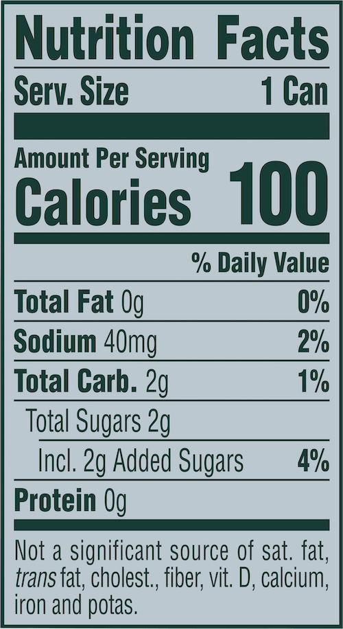 Topo Chico Guava Nutrional Facts