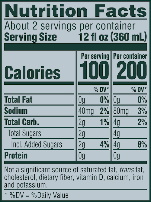24 oz oasis cherry nutritional information